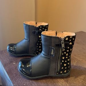 Geox Girls Patent Toe Leather Boots